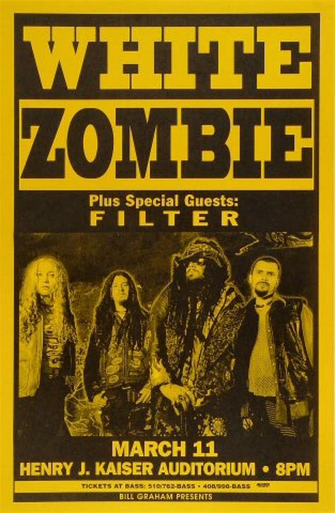 White Zombie Vintage Concert Poster from Henry J. Kaiser Auditorium ...