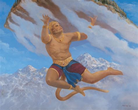 Hanuman Lifts The Mountain Dronagiri : r/mythology