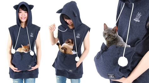 Embrace Your Inner Crazy Cat Person With This Kitty-Carrying Hoodie | Gizmodo Australia