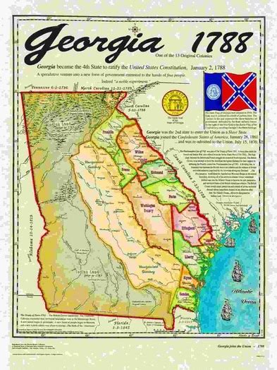 Map Of Colonial Georgia - Map Of West