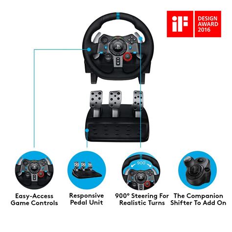 Logitech G29 steering wheel w/ pedals & Shifter - town-green.com