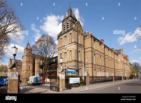 Exterior of St Charles Hospital in West London UK. A grade 2 listed building recently ...