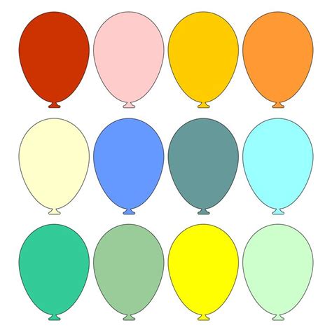 10 Best Balloon Outline Printable for Free at Printablee.com | Balloon template, Templates ...