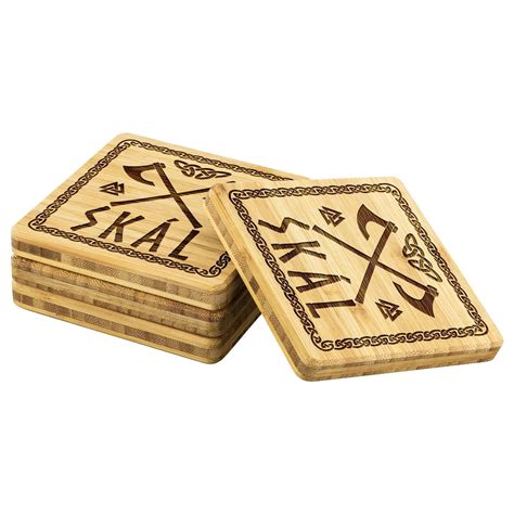 Norse Skál Toast Viking Axe Celtic Knot Coasters Nordic - Etsy