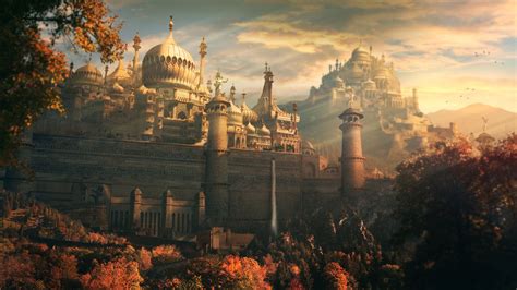 Ancient Walled Kingdom | Fantasy city, Fantasy landscape, Fantasy castle