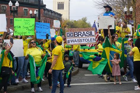 Over 100 Protesters Oppose Brazilian Election in Harvard Square ...