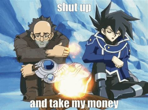 Yu-gi-oh Giving Money Card Shut Up And Take My Money GIF | GIFDB.com