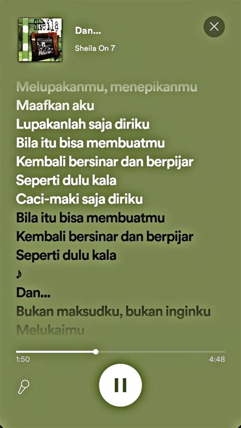 lyric/lirik lagu spotify | Bahasa kiasan, Lirik lagu, Lagu