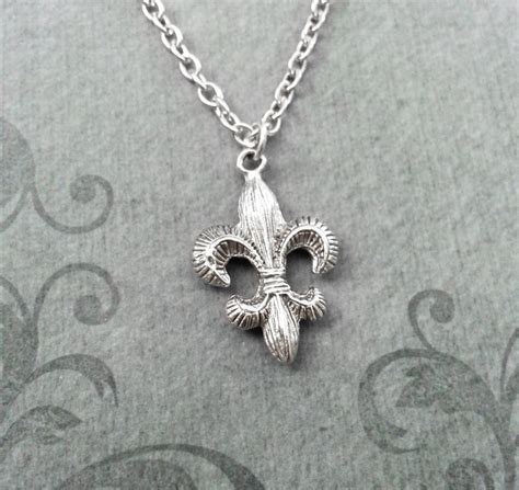 Fleur De Lis Necklace SMALL Fleur De Lis Jewelry Charm | Etsy