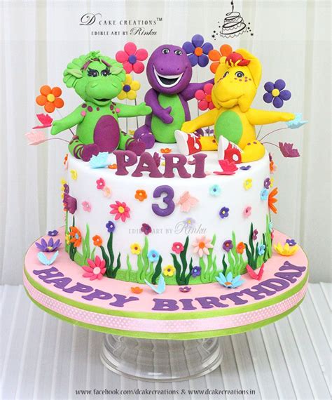 Barney and Friends Theme Cake | Barney birthday cake, Barney cake, Barney party