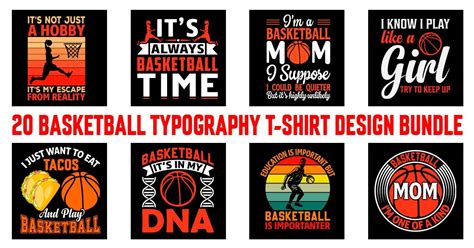 Basketball Quotes T-Shirt Designs Bundle Bundle · Creative Fabrica