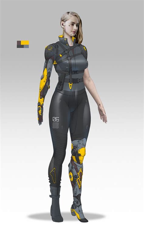 ArtStation - Sci-fi ·female character, Yuan Xin | Cyberpunk character, Sci fi fashion, Female ...