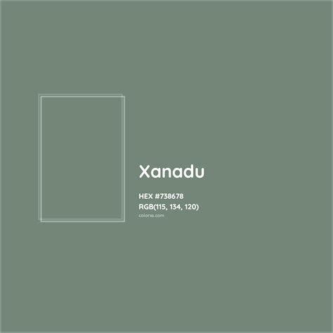 About Xanadu - Color meaning, codes, similar colors and paints ...