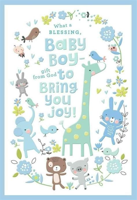Baby Shower Boy Card Message