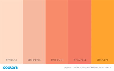 Flower Color Palette | Peach paint colors, Peach color palettes, Peach rooms