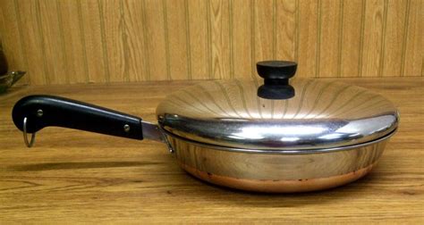 Revere Ware 1801 Pre 1968 Ten 10 Inch Skillet Copper Clad Bottom Frying ...