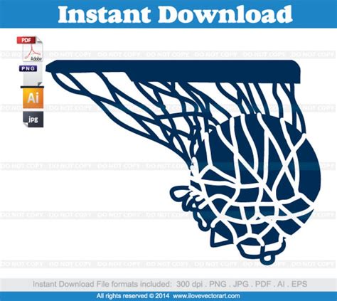 Basketball Hoop Swish Clipart, Commercial Free Use, Vector Graphics, Images Favorite on ...