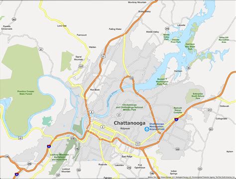 Chattanooga River Map