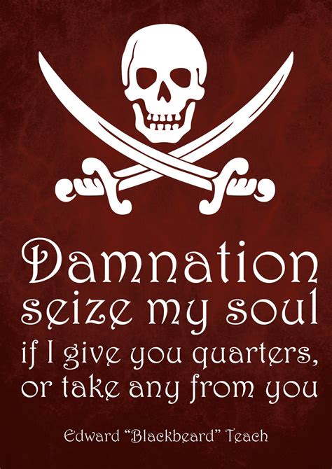 Pirate Art Print Poster - Damnation by Blackbeard - Black Sails | Pirate art, Poster prints ...