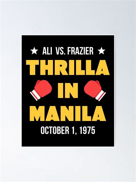 "Muhammad Ali - Thrilla In Manila" Poster for Sale by SQWEAR | Redbubble