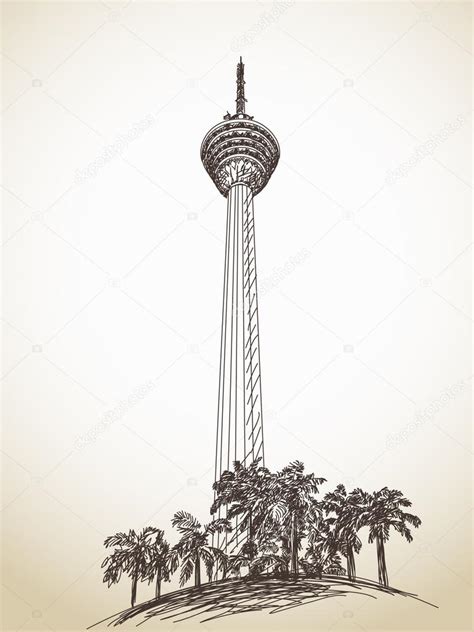 KL tower Menara — Stock Vector © OlgaTropinina #57141925