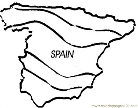 Coloring Pages Map Of Spain (Countries > Spain) - free printable ...