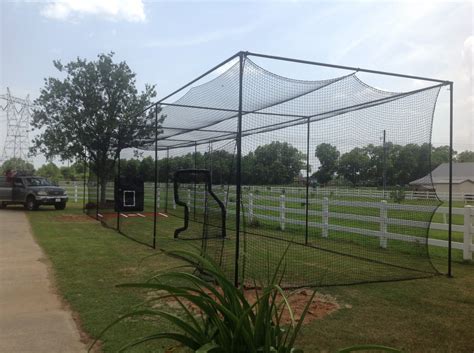 12x14x70 ft. Batting cage frame kit, Nylon net #30 and Net saver Baseball DIY