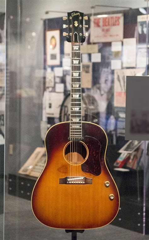 John Lennon Gibson j-160E sunburst finish acoustic- electric guitar ...