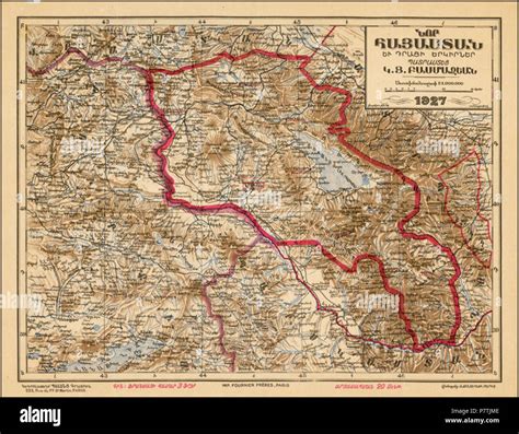 English: Map of the Armenian Soviet Socialist Republic . 1927 26 ...