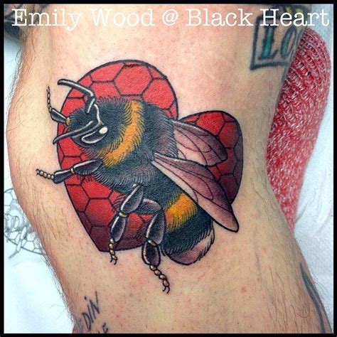 Bee by Emily Wood - Black Heart Tattoo Studio, Epsom, UK - @emblackheart Black Heart Tattoos ...