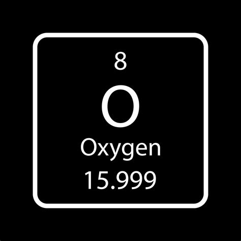 Oxygen symbol. Chemical element of the periodic table. Vector illustration. 12252612 Vector Art ...