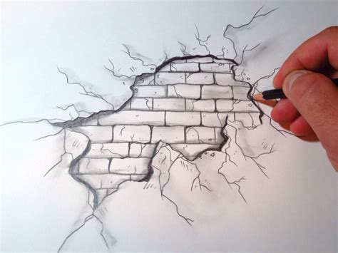 My brick wall | Meaningful drawings, Wall drawing, Cool easy drawings