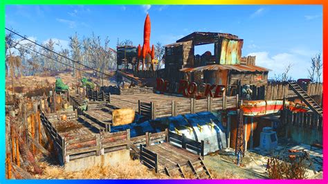 FALLOUT 4 BASE BUILDING - ULTIMATE Red Rocket Base W/ Full Armory, Weapons & MORE! (Fallout 4 ...