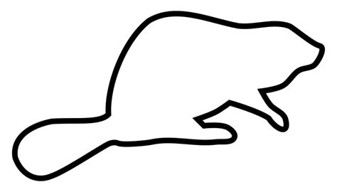 Beaver outline silhouette - Openclipart