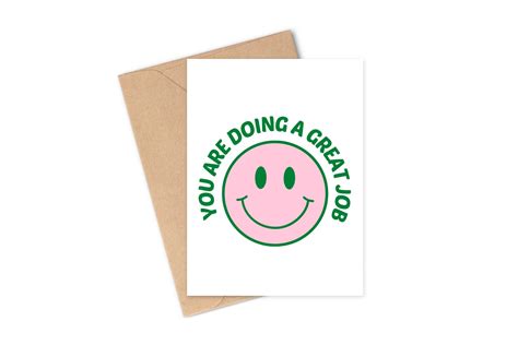 You Are Doing A Great Job Greeting Card - Etsy