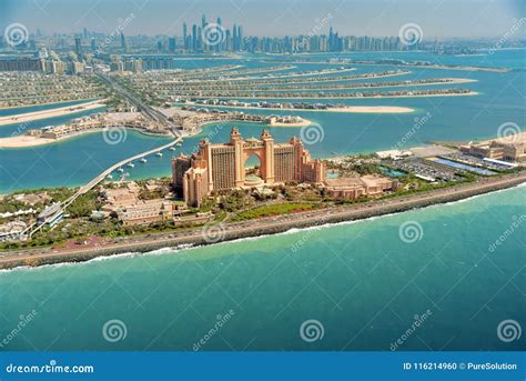 Palm Island in Dubai, Aerial View Stock Photo - Image of dubai ...