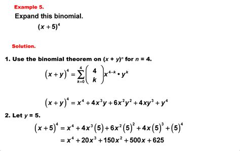 Math Examples Collection: The Binomial Theorem | Media4Math