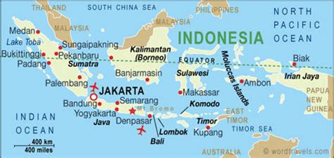 Indonesia Map, Indonesia Travel Maps from Word Travels