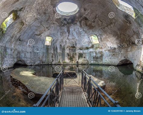 Archaeological Park of Baia, Temple of Mercury Stock Photo - Image of ...