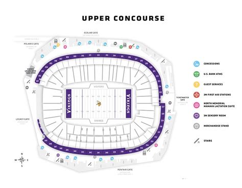 Stadium Maps | U.S. Bank Stadium