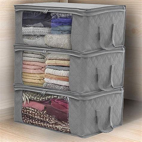 Clearance Large Storage Bags, Clothes Storage Bins Foldable Closet ...