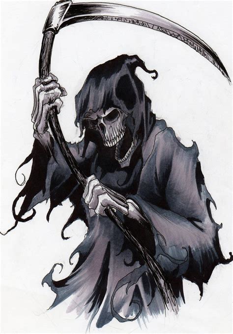 reaper | Reaper drawing, Grim reaper drawing, Grim reaper art