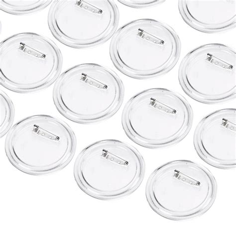 Clear Buttons with Pins - 36-Pack DIY Craft Buttons, Acrylic Plastic ...