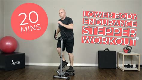 20 Min Beginner Endurance Lower Body Stepper Workout - YouTube