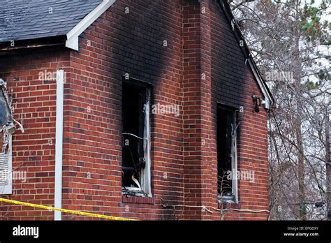 House fire damage - USA Stock Photo - Alamy