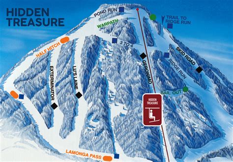 Mt. Spokane Ski and Snowboard Park Trail map - Freeride