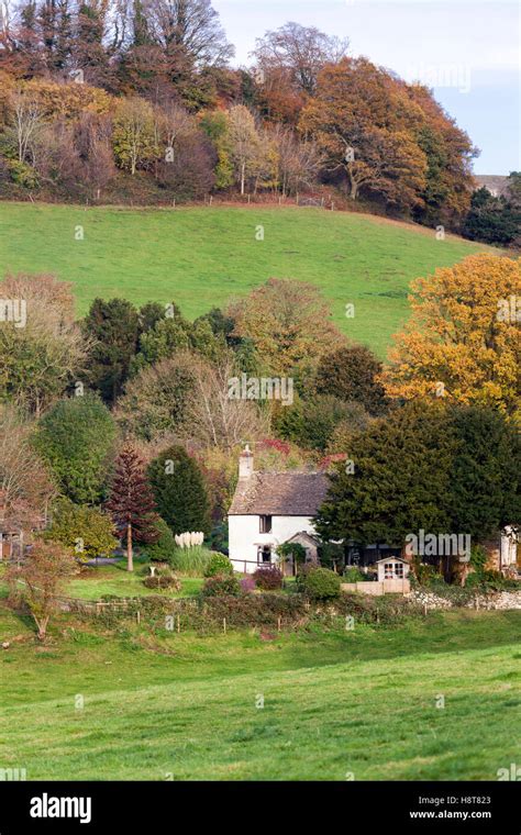 Autumn in the Cotswolds - Wresden Farm below Downham Hill, Uley, Gloucestershire UK Stock Photo ...