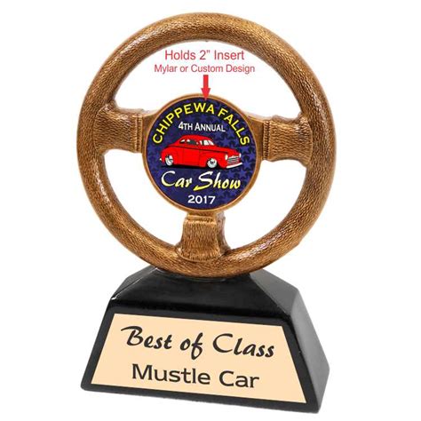 Car Show Steering Wheel Trophy