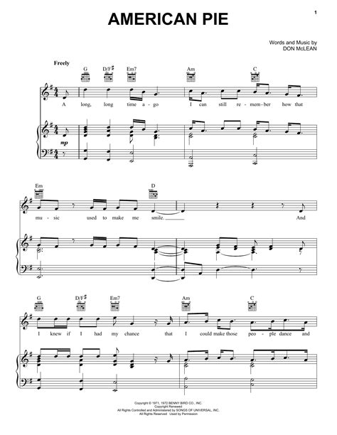 American Pie | Sheet Music Direct