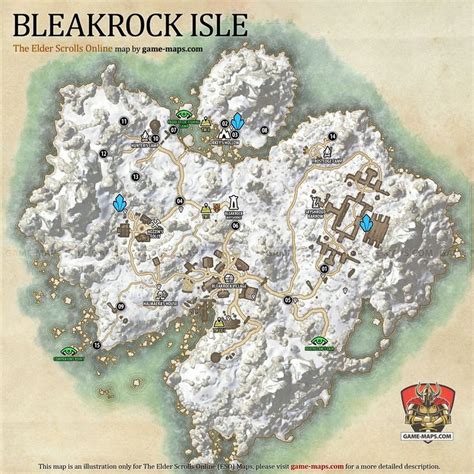 Bleakrock Isle Map | Elder scrolls online, Elder scrolls, Elderly